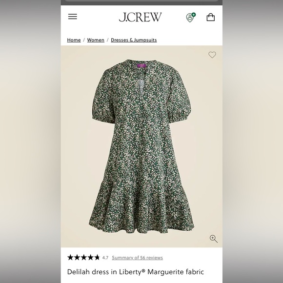 NWT! J.Crew Delilah Dress in Liberty Marguerite Fabric Size XL - Picture 11 of 12